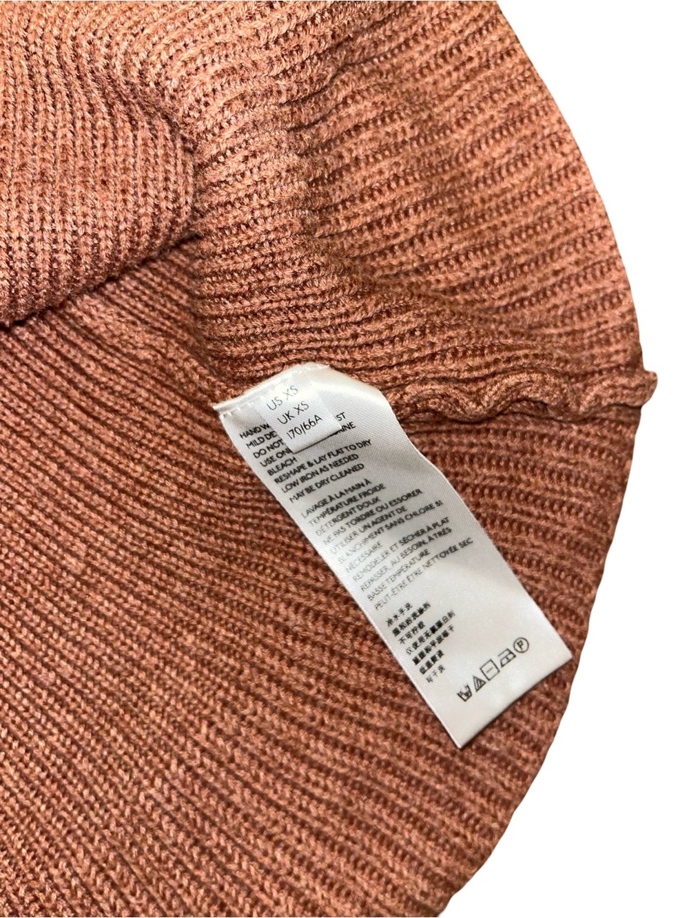 Free People Burnt Orange Ribbed Sweater Mini Skirt XS EUC - Picture 5 of 6